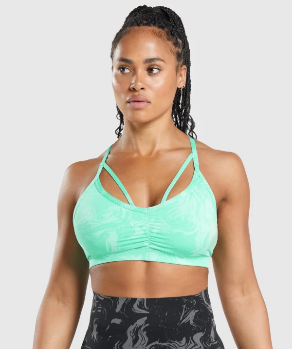 Gymshark Sports Bras*GS Power Sports Bra BrightTurquoisePrint