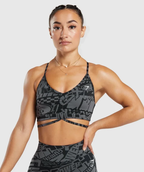 Gymshark Sports Bras*GS Power Strappy Sports Bra DarkGrey