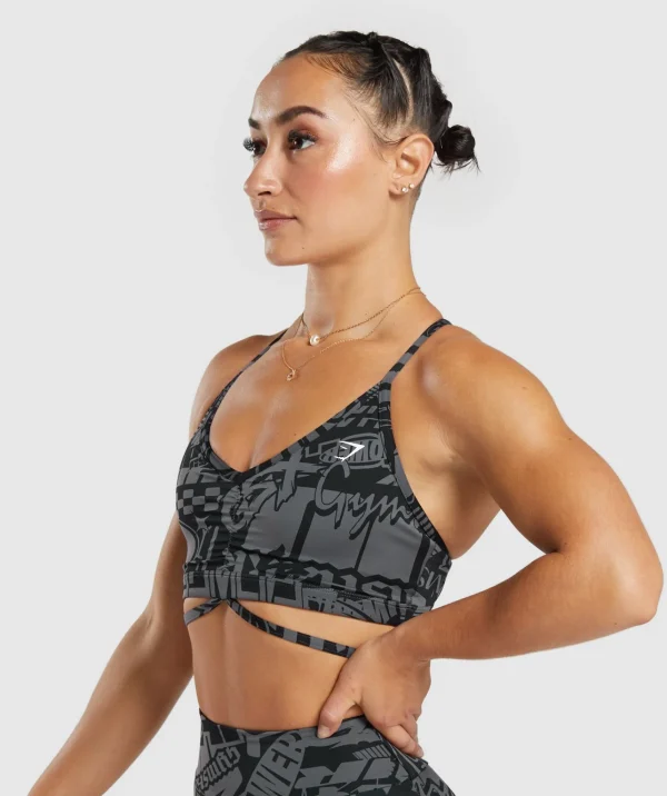 Gymshark Sports Bras*GS Power Strappy Sports Bra DarkGrey