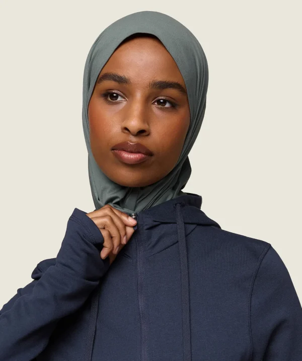 Gymshark Modest Workout Clothes & Hijabs*GS x Leana Deeb Hooded Midi Top MidnightBlue