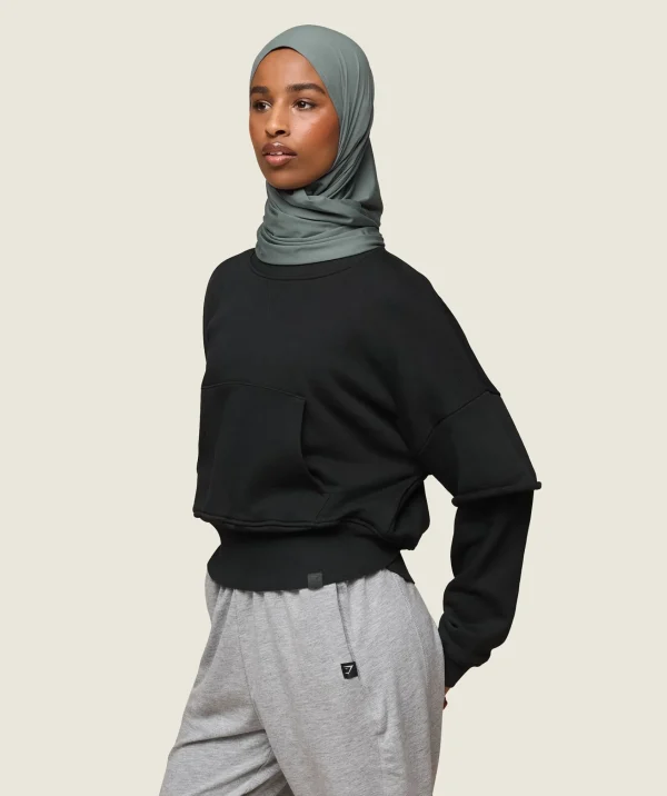 Gymshark Modest Workout Clothes & Hijabs*GS x Leana Deeb Sweat Black