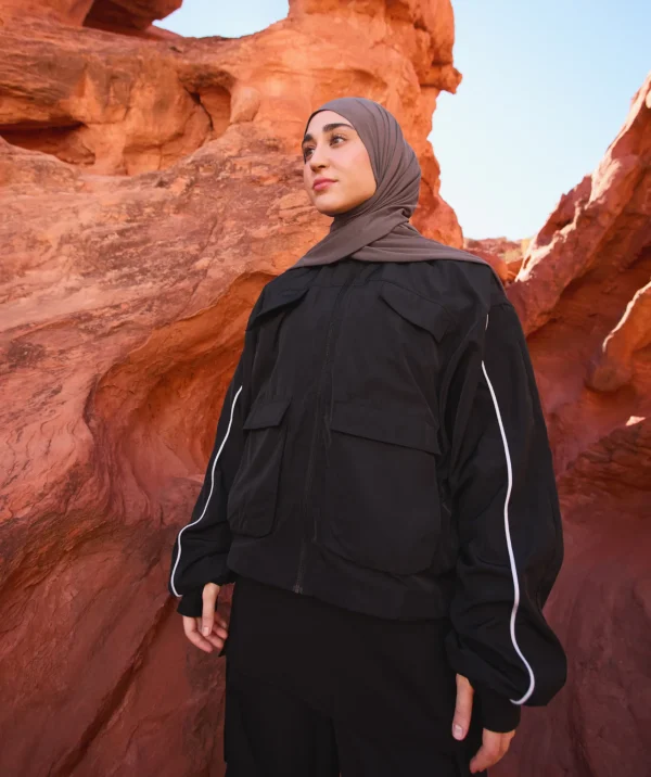 Gymshark Modest Workout Clothes & Hijabs | Jackets*GS x Leana Deeb Woven Jacket Black