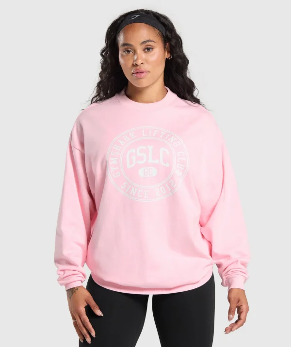 Gymshark Hoodies & Sweatshirts*GSLC Weight Graphic Sweater DollyPink