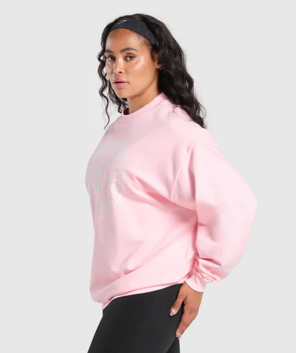 Gymshark Hoodies & Sweatshirts*GSLC Weight Graphic Sweater DollyPink