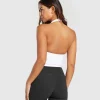 Gymshark Tank Tops | Crop Tops*Halter Neck Cami with Shelf White