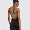 Gymshark Crop Tops | T-shirts & Tops*Halterneck Crop Cami Tank UnitGreen