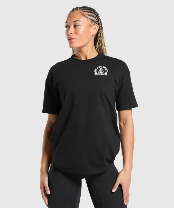 Gymshark T-shirts & Tops*Heavy Duty Oversized T-Shirt Black