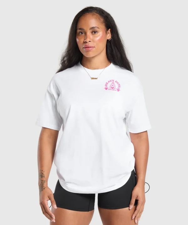 Gymshark T-shirts & Tops*Heavy Duty Oversized T-Shirt White