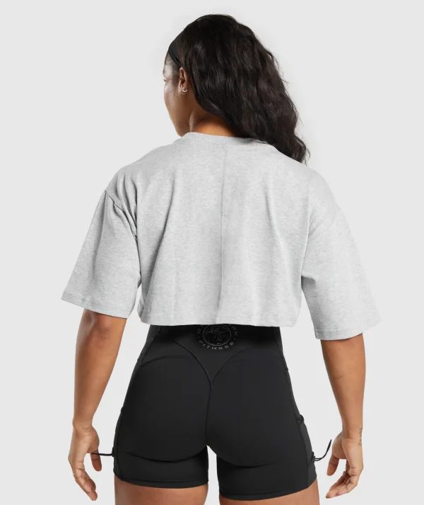 Gymshark Crop Tops | T-shirts & Tops*Heavyweight Cotton Crop T-Shirt Grey