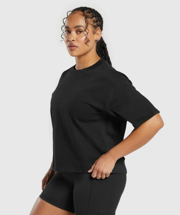 Gymshark T-shirts & Tops*Heavyweight Cotton T-Shirt Black