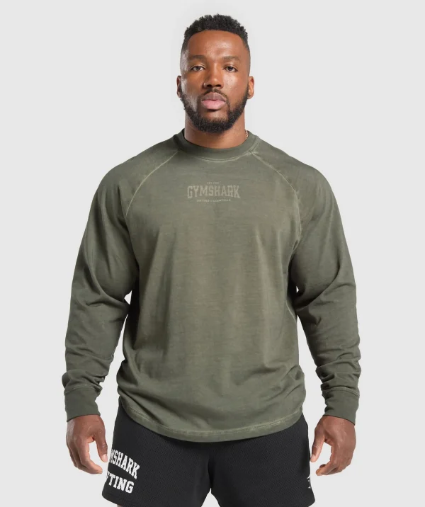 Gymshark T-shirts & Tops*Heavyweight Long Sleeve T-Shirt StrengthGreen