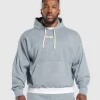 Gymshark Hoodies & Sweatshirts*Heavyweight Rib Hoodie DenimGrey