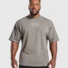 Gymshark T-shirts & Tops*Heavyweight T-Shirt MetalGrey/AsphaltGrey