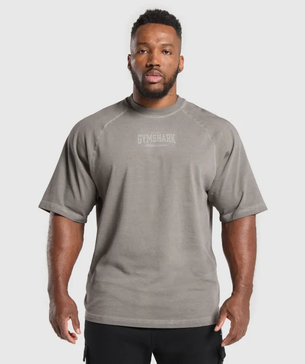 Gymshark T-shirts & Tops*Heavyweight T-Shirt MetalGrey/AsphaltGrey