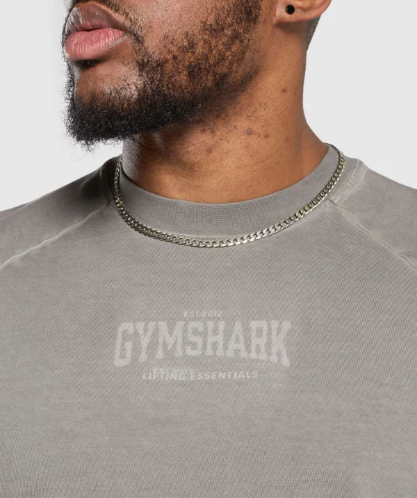 Gymshark T-shirts & Tops*Heavyweight T-Shirt MetalGrey/AsphaltGrey