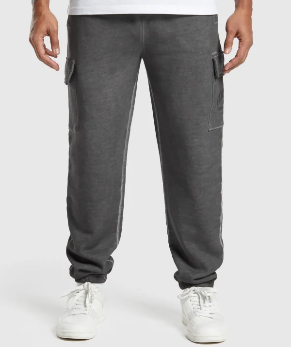 Gymshark Cargo Pants | Sweatsuits*Heavyweight Washed Cargo Joggers Black