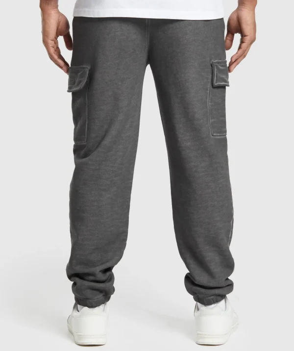 Gymshark Cargo Pants | Sweatsuits*Heavyweight Washed Cargo Joggers Black