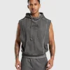 Gymshark Hoodies & Sweatshirts | Sweatsuits*Heavyweight Washed Cut Off Hoodie Black