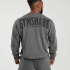 Gymshark Sweatsuits | Hoodies & Sweatshirts*Heritage Washed Crew OnyxGrey