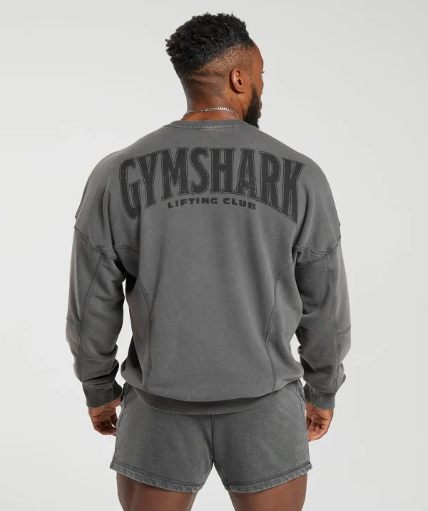 Gymshark Sweatsuits | Hoodies & Sweatshirts*Heritage Washed Crew OnyxGrey