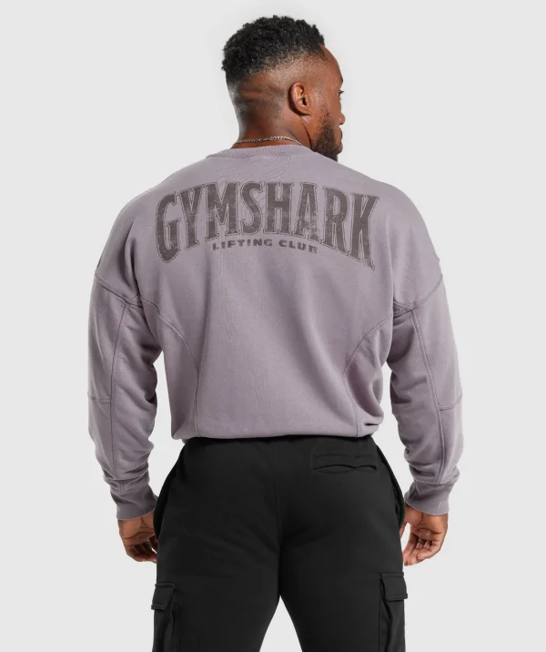 Gymshark Sweatsuits*Heritage Washed Crew FogPurple