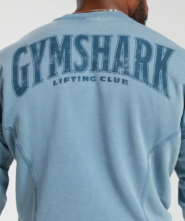 Gymshark Sweatsuits*Heritage Washed Crew FadedBlue