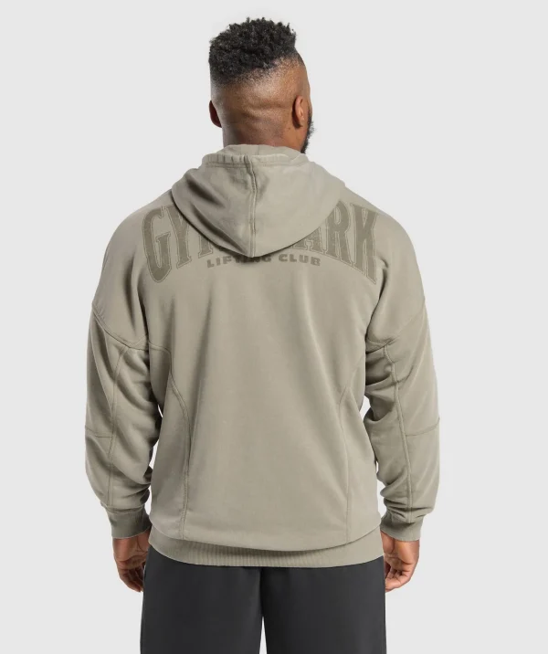 Gymshark Hoodies & Sweatshirts*Heritage Washed Hoodie UtilityGreen