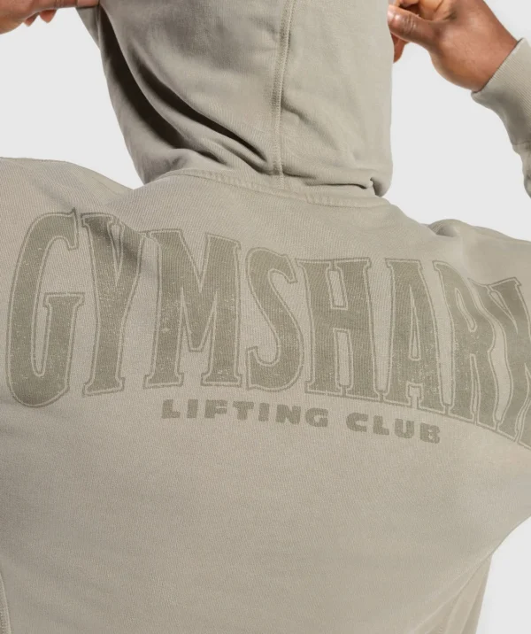 Gymshark Hoodies & Sweatshirts*Heritage Washed Hoodie UtilityGreen