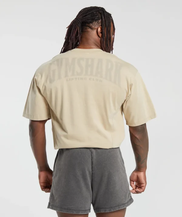 Gymshark T-shirts & Tops*Heritage Washed T-Shirt DesertBeige