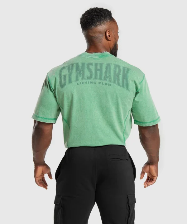 Gymshark T-shirts & Tops*Heritage Washed T-Shirt LagoonGreen