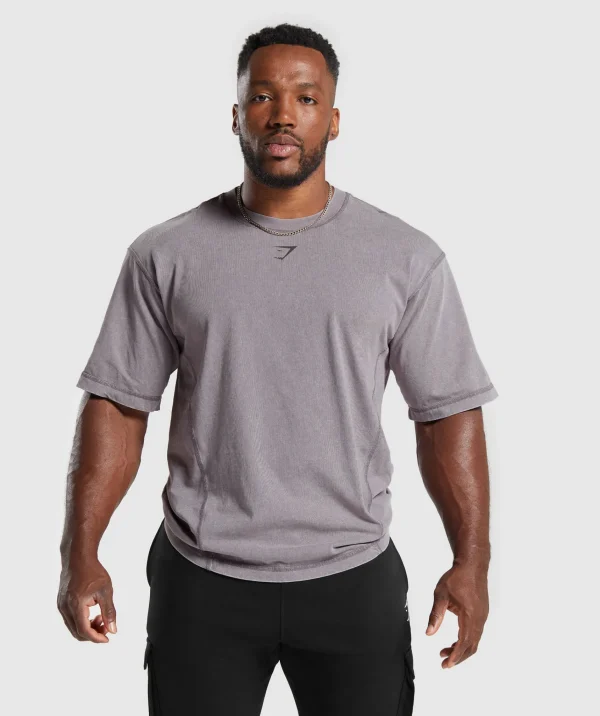 Gymshark T-shirts & Tops*Heritage Washed T-Shirt FogPurple