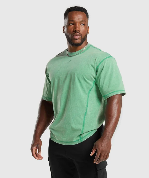 Gymshark T-shirts & Tops*Heritage Washed T-Shirt LagoonGreen