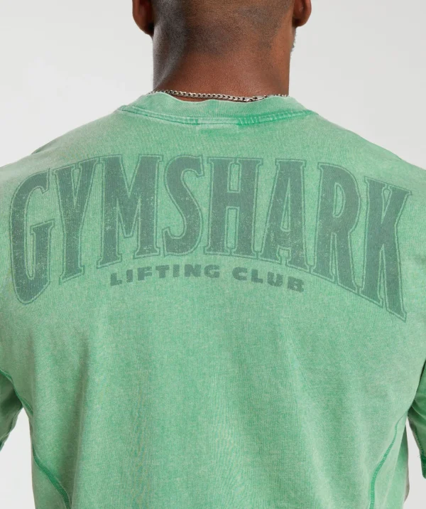 Gymshark T-shirts & Tops*Heritage Washed T-Shirt LagoonGreen