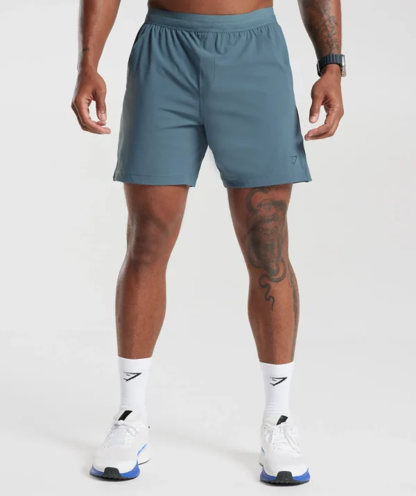 Gymshark Shorts*Hybrid 6" Shorts DenimTeal