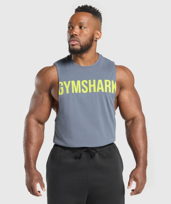 Gymshark Tank Tops | T-shirts & Tops*Impact Drop Arm Tank IronBlue