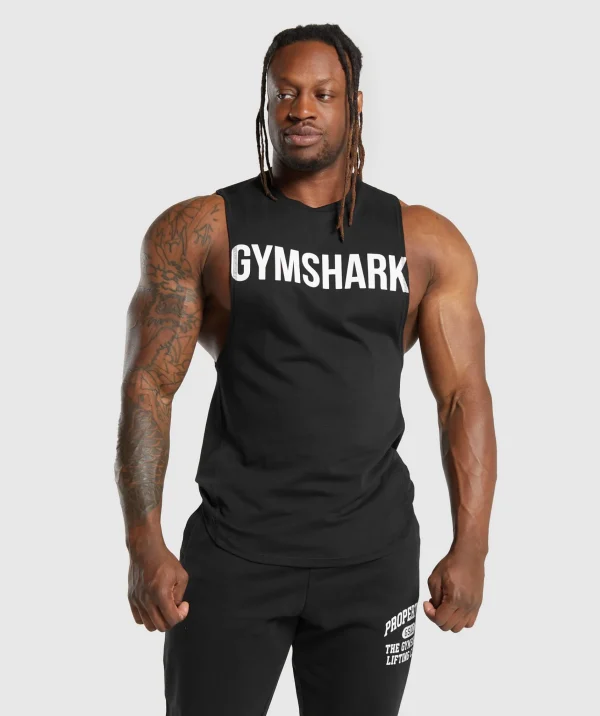 Gymshark Tank Tops*Impact Drop Arm Tank Black