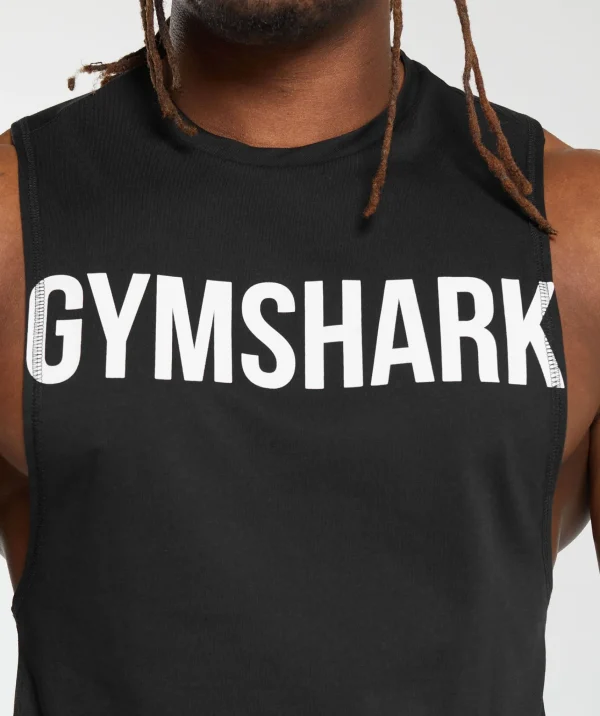 Gymshark Tank Tops*Impact Drop Arm Tank Black