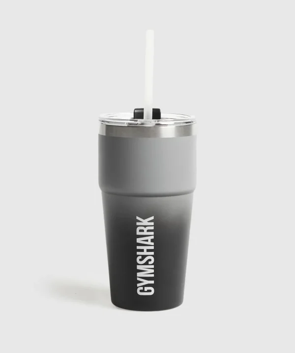 Gymshark Bottles*Insulated Straw Cup SmokeyGrey/Black