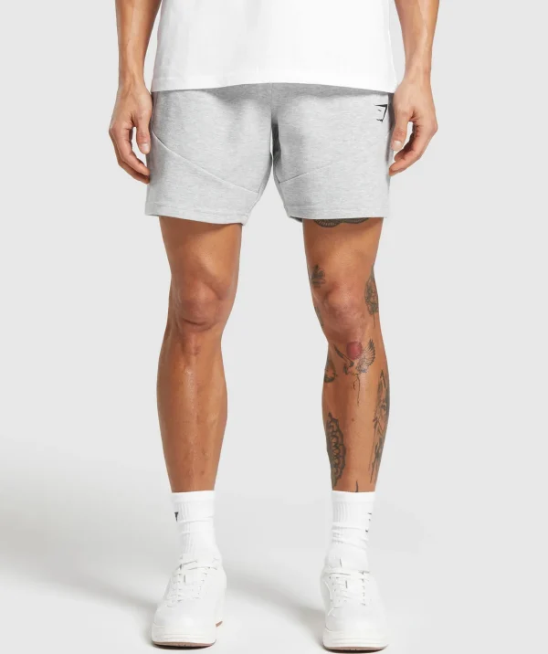 Gymshark Shorts*Interlock Tech 6" Shorts LightGreyCoreMarl