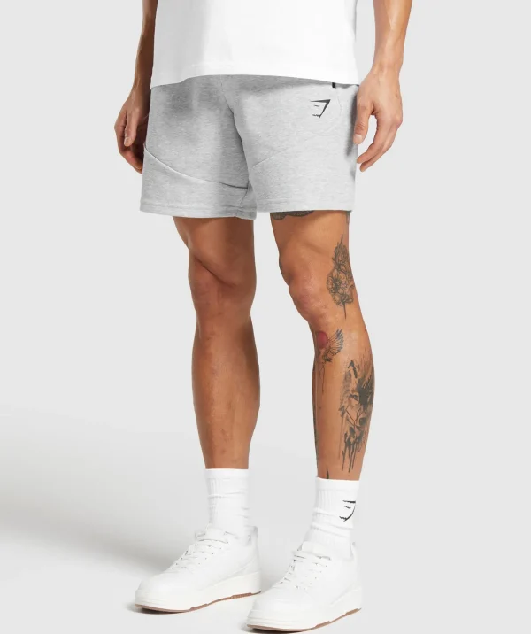 Gymshark Shorts*Interlock Tech 6" Shorts LightGreyCoreMarl