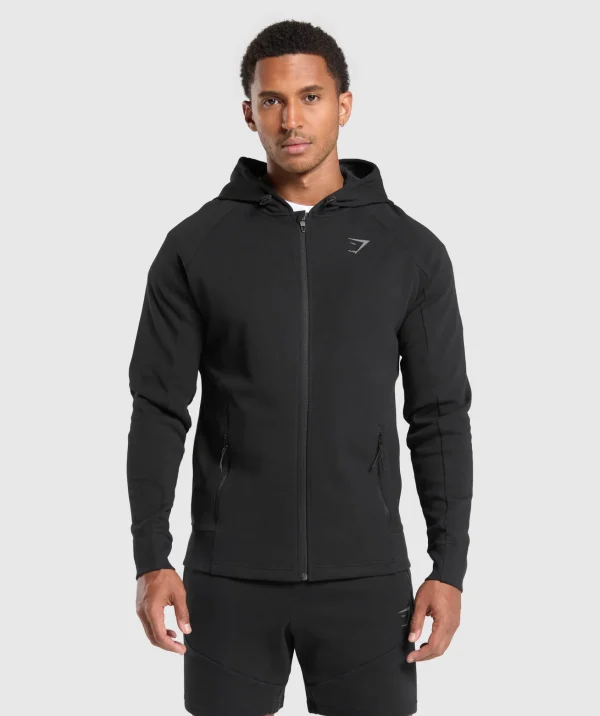 Gymshark Hoodies & Sweatshirts*Interlock Tech Zip Up Hoodie Black