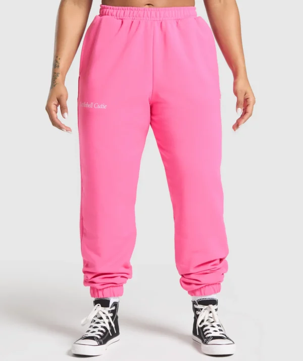 Gymshark Joggers & Sweatpants*Kettlebell Cutie Oversized Joggers PhysicalPink