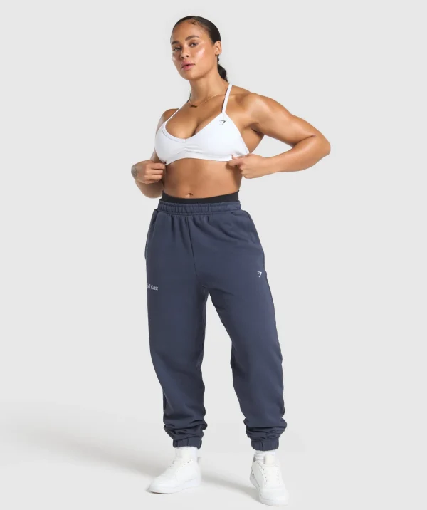 Gymshark Joggers & Sweatpants*Kettlebell Cutie Oversized Joggers HeavyBlue