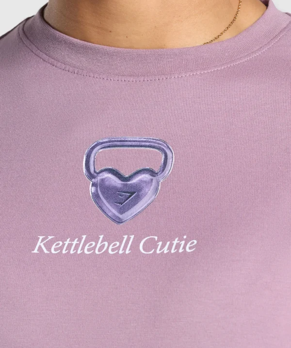 Gymshark T-shirts & Tops*Kettlebell Cutie Oversized T-Shirt SoftPurple