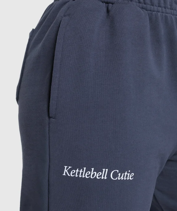 Gymshark Joggers & Sweatpants*Kettlebell Cutie Oversized Joggers HeavyBlue