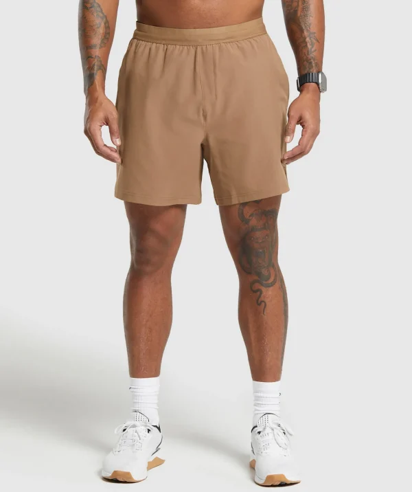 Gymshark Shorts*Land to Water 6" Shorts CaramelBrown