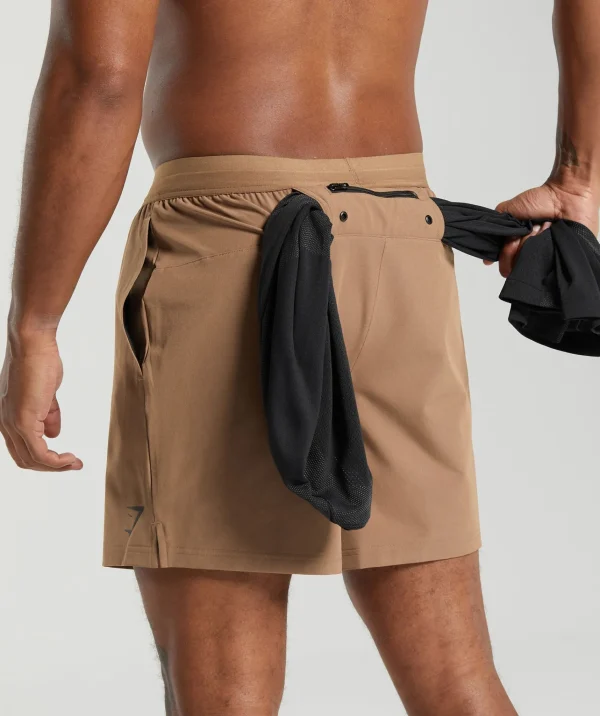 Gymshark Shorts*Land to Water 6" Shorts CaramelBrown