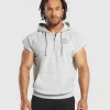 Gymshark Hoodies & Sweatshirts*Legacy 1/4 Zip Cap Sleeve Hoodie LightGreyCoreMarl