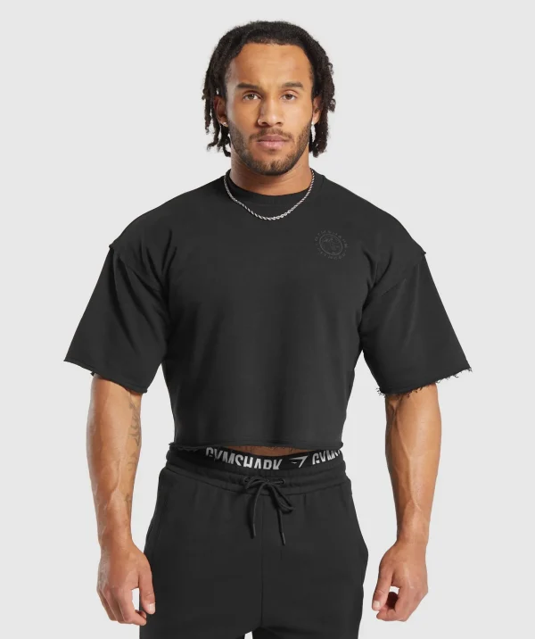 Gymshark Hoodies & Sweatshirts*Legacy Cropped Short Sleeve Crew Black