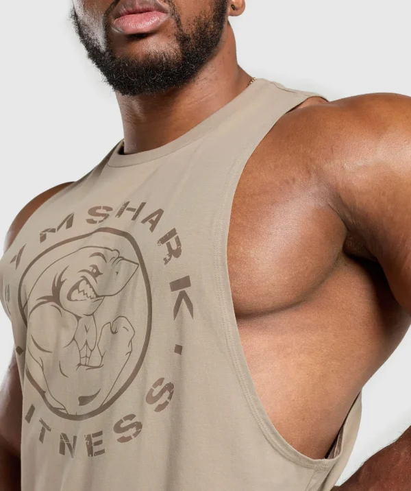 Gymshark Tank Tops*Legacy Drop Arm Tank CementBrown